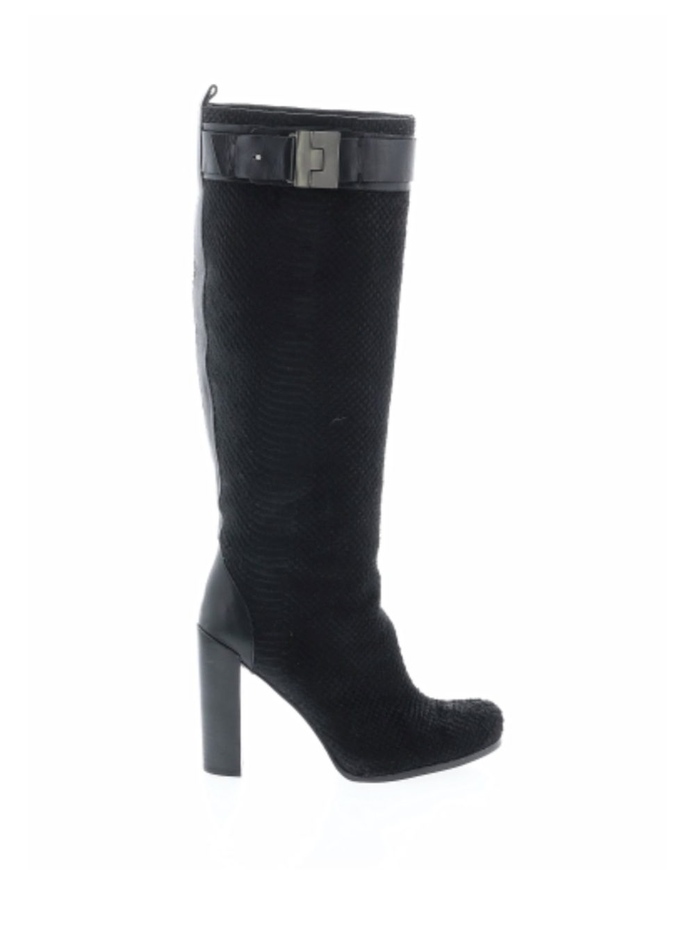Rachel Zoe Black Knee-High Block Heel Boot